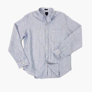 J. Crew Light Blue Striped Button-Down Shirt